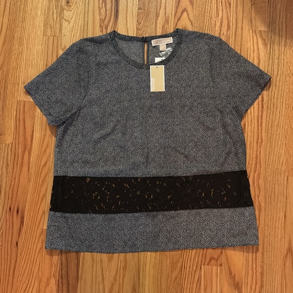 MICHAEL Michael Kors Tops - Michael Kors Leopard Lace Detail Blouse